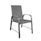 Cosco Outdoor Living Paloma Steel Patio Dining Chairs, Charcoal 6PK 88645CHCE - alternate 4